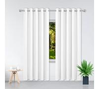GOUZOO Tende Oscuranti per Interni 1 Pezzi 130 x 170 cm Opaca Termica Isolante Tenda a Panello Tende Leggere Morbida per Soggiorno Camera da Letto, Bianco