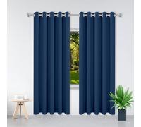 GOUZOO Tende Oscuranti per Interni 1 Pezzi 140 x 310 cm Opaca Termica Isolante Tenda a Panello Tende Leggere Morbida per Soggiorno Camera da Letto, Blu Scuro