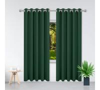 GOUZOO Tende Oscuranti per Interni 1 Pezzi 80 x 310 cm Opaca Termica Isolante Tenda a Panello Tende Leggere Morbida per Soggiorno Camera da Letto, Verde Scuro