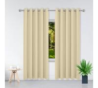 GOUZOO Tende Oscuranti per Interni 1 Pezzi 90 x 310 cm Opaca Termica Isolante Tenda a Panello Tende Leggere Morbida per Soggiorno Camera da Letto, Color Crema