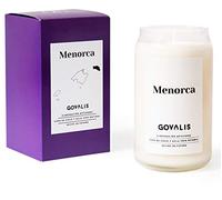 GOVALIS Minorca Candela Aromatica | Cera di soia 100% naturale | 100 ore, candela profumata grande in bicchiere, Viaggi Souvenir di Minorca, Regali originali per amici, Decorazione, Yoga, Camera da