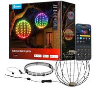 Govee Christmas Ball Lights 30cm, Luci a Sfera RGBIC 140 LED, Set da 2 | Compatibile con Alexa, Google Assistant e Matter, Luci a Sfera Smart Impermeabili IP67 per le Feste, Pieghevoli, Modalità DIY