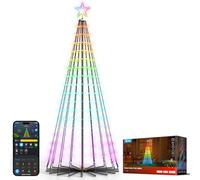 Govee Christmas Cone Tree Lights, 1,82 m 316 LED Luci a Catena RGBIC con Controllo Tramite APP Intelligente, 82+ Modalità Scena, Impermeabili IP67 per Halloween e Natale, Modalità Musica, Nero