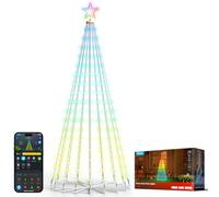 Govee Christmas Cone Tree Lights, 1,82 m 316 LED Luci a Catena RGBIC con Controllo Tramite APP Intelligente, 82+ Modalità Scena, Impermeabili IP67 per Halloween e Natale, Modalità Musica, Bianco