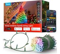 Govee Christmas Sparkle String Lights, Decorazioni Natalizie per Interni, Luci RGBWIC da 20M con 250 LEDs, Oltre 140 Modalità di Scena per Decorazioni Natalizie, Controllo APP Intelligente con Alexa