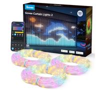 Govee Curtain Lights 4,5×2m, Tenda LED Intelligente con GIF Fai da Te, Lucine che Cambiano Colore RGBIC, Natale Decorazione Dinamica Intelligente, Impermeabile IP65, Compatibile con Alexa, 1560 LEDs
