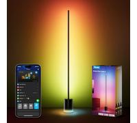 Govee Lampada da Terra RGBIC, Luci LED Compatibile con Alexa e Matter, 152cm Dimmerabile 1725lm con Telecomando e APP, Sinc Musica, 82 Modalità, Lampada per Comodino, Camera da Letto e Salotto, Nero