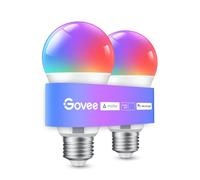 Govee Lampadina LED E27 Intelligenti WiFi e Bluetooth, Funziona con Matter, Alexa e Google Assistant, 800lm, 16 Milioni di Colori RGBWW fai da te, Sincronizzazione Musicale Lampadina Smart, Set di 2