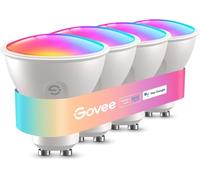 Govee Lampadine WiFi Intelligente GU10, Lampadina LED Smart RGBWW WiFi e Bluetooth, Compatibile con Alexa e Google Assistant, 400LM Dimmerabile 16 Milioni di Colori Sincronizzazione Musicale, 4 Pezzi