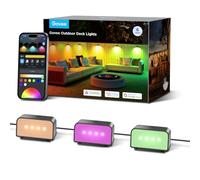 Govee Luci da Esterno per Recinzioni, Luce per Recinzione RGBIC con Luce Bianca, Luci Intelligenti per Gradini IP65, Funzionano con Alexa e Matter, per Patio, Passi, Cortile, 6 confezioni