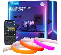 Govee Neon Striscia LED per Battiscopa, 3m RGBIC Strisce LED di Luce per Pareti e Angoli, Compatibile con Matter, Sinc Musicale, Tagliabile, Luci LED Deco per Soggiorno, Sala Giochi, Gamera da Letto