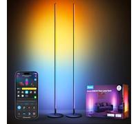 Govee RGBIC Lampada da terra a LED per soggiorno, 2 confezioni, lampada da terra WiFi dimmerabile, funziona con Alexa e Google Assistant, 16 milioni di colori, modalità scena, modalità musica,