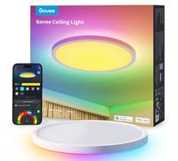 Govee RGBIC LED Plafoniera, Plafoniera Intelligente da 30 cm, 2400LM 2200-6500K Lampada da Soffitto con 16 Milioni di Colori Fai Da te, Lampadario per Camera da Letto, Soggiorno, Corridoio, Cucina