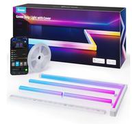 Govee RGBIC Striscia LED con Copertura, 5M LED Profilo con Luci Intelligenti Funzionano con Alexa e Google Assistant, Tagliabile e Collegabile, per Camera da Letto, Battiscopa, Studio, Mobiletto