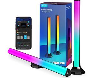 Govee Smart LED Light Bars, Luce LED di 38CM con Doppia Perla di Luce, Barra con Modi Diversi di Posizionamento per TV da 45-70 Pollici, Funziona con Alexa e Google Assistant, Colore Nero