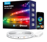Govee Striscia LED 5M, RGBIC LED Strisce con Controllo a Segmenti, Sincronizzazione Musicale, 64 Modalità Scena, Controllabile tramite App, Cambio Colore, per Casa e Camera da Letto