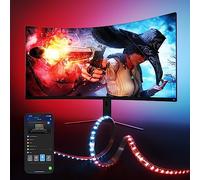 Govee Striscia LED Gaming G1 Retroilluminazione Monitor per PC da 27-34 Pollici, RGBIC WiFi Luci LED Intelligenti con Color-Matching per Monitor, LED Striscia con Doppia Perle, 123 Modalità di Scena