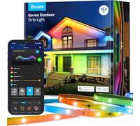 Govee Striscia LED per esterni, 10 m, impermeabile IP65, funziona con Alexa, controllo app, striscia LED RGB con controllo segmento, cambio colore, sincronizzazione musica, per esterni, tetto, balcone