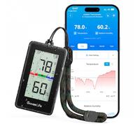 GoveeLife Termometro igrometro portatile da esterno con impermeabilità IP65, display digitale indipendente, portata 60 m, avvisi di notifica, 2 anni di esportazione di archiviazione dati, per