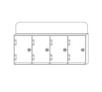 Governo di immagazzinaggio trasparente del telefono cellulare con la serratura per l'organizzazione del desktop dei dipendenti