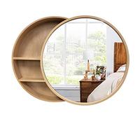 Governo di legno rotondo del bagno con il diametro impermeabile 60cm materiale d'attaccatura della parete dello scaffale di stoccaggio