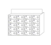 Governo di stoccaggio acrilico del telefono cellulare con le serrature di porta sicure, prigione fissata al muro del telefono trasparente per lo stoccaggio organizzato