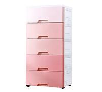 Governo di stoccaggio di plastica rosa del cassetto di grande capacità 6 strati per il guardaroba 42cm spesso