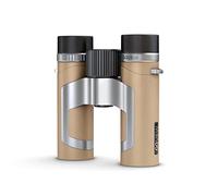 GoView ZOOMR 8x26 piccoli binocolo leggeri (zoom 8x, corpo in magnesio, include adattatore per smartphone e accessori) Light Marrone