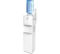 GOVITA - Dispenser Acqua con Boccione a Colonna - Erogatore Acqua Fredda Silenzioso per Casa e Ufficio, Design Compatto, Facile da Usare, Compatibile con Boccioni Standard (Bianco 2)