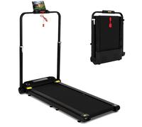 GOVITA Tapis Roulant elettrico pieghevole a due sezioni, WalkingPad Pieghevole compatto walking Pad salvaspazio 12 km/h, tapis Roulant Sotto Scrivania, 2 in 1 Home Treadmill,APP e Telecomando