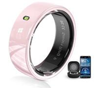 Govllfoz Smart Ring con controllo touch in ceramica NFC - tracker di sonno e fitness - tracker di stress, frequenza cardiaca/salute per donne - Fino a 8 giorni di durata della batteria (nero, 12)