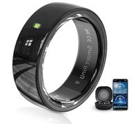 Govllfoz Smart Ring con controllo touch in ceramica NFC - tracker di sonno e fitness - tracker di stress, frequenza cardiaca/salute per donne - Fino a 8 giorni di durata della batteria (rosa, 8)