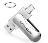 GOVNDVN 128GB USB Pen Drive with USB-C and USB 3.0 for iPhone 15, iPad, Android, PC, Mac - External Memory Stick