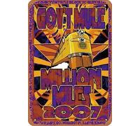 Gov't Mule Million Miles 2007 Multi City 2007 (Show Edition) Targa da concerto in metallo, 20,3 x 30,5 cm, decorazione da parete vintage retrò
