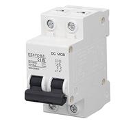 GOWENIC 2 Pezzi Interruttore DC Sicurezza Solare Fotovoltaico per Sistemi | Protezione da 16 A 1000 V, montaggio su guida DIN, risposta istantanea allo scatto, difesa dal sovraccarico