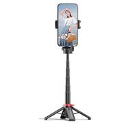 GOWENIC Asta Selfie Portatile, Rotazione a 360° e Lunghezza Regolabile, Luce di Riempimento a Triplo Tono, con Telecomando e Luce di Riempimento