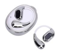 GOWENIC Auricolari del Traduttore Linguistico, App Language Translator Earphone Supporta 144 Lingue con Custodia per la Ricarica per le Imprese (argento bianco)