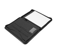 GOWENIC Borsa Portadocumenti per Conferenze Aziendali in Pelle PU A4 con Cerniera, Borsa Organizer con Calcolatrice e Blocco Note, Cartella Manager con Cerniera in PU per Documenti e Carte, Cuciture