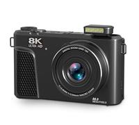 GOWENIC Camera da 88 MP 8K con Due Batterie Zoom Automatiche 18x per Schermata Fotografica Professionale da 3 Pollici Wifi Senza Specchio, Ideale per i Viaggiatori (BLACK)