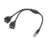 GOWENIC Cavo Sdoppiatore Ethernet RJ45 da 1 Porta Maschio a 2 Porte Femmine, Trasmissione Veloce Stabile, Cavo Sdoppiatore Cat5 RJ45 per Modem Router, Anti Interferenza
