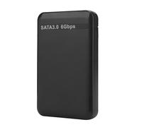 GOWENIC Custodia per Disco Rigido USB 3.0 III 6 Gbps da 2,5 Pollici, Supporto Custodia per HDD/SSD UASP da 6 TB, per Disco Rigido Mobile Rossa (BLACK)