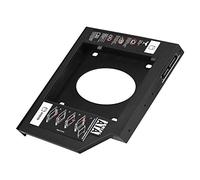 GOWENIC Custodia per HDD SSD da 2,5", Adattatore DVD Ottico per unità Disco Rigido per Laptop 12,7 Mm 9,5 Mm, Supporto I II III Dual Boot, Plug & Play, Cacciavite Incluso (12,7 )