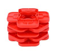 GOWENIC Distanziatori per Tavole da Ponte Multi-dimensioni 4 in 1, Confezione da 12 |Strumento per Spazi Vuoti 5/32 3/16 1/4 5/16 Pollici per Legno Duro PVC Composito Rosso |Impugnatura Ergonomica