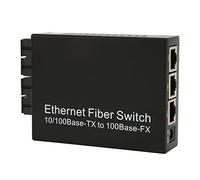 GOWENIC Fibra Media Converter, Tx1310nm SC Dual Fiber Single Mode 100Mbps Ricetrasmettitore Fibra Ottica con RJ, 45 Porte, 10 100Base TX a 100Base FX, Fino a 25km, Plug And Play (Spina UE)