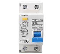 GOWENIC Interruttore Automatico Pa66 con Risposta Sensibile 25A |Interruttore di Protezione Dalle Perdite 1P+N CA 230 V per la Casa
