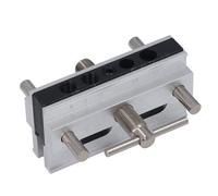 GOWENIC Kit di Strumenti per l'allineamento dei Fori Diritti | per Tassello Autocentrante con 6 Boccole, Guida per Trapano per Legno Regolabile Metrica per Spessore 0,4-2,4 Pollici (SILVER)