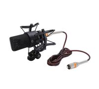 GOWENIC Kit Microfono a Condensatore da Studio XLR |Microfono con Diaframma Largo da 26 Mm con Supporto Antiurto e Antivento per Podcasting, Canto e Performance Dal (BLACK)