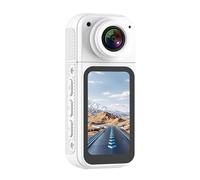GOWENIC La Fotocamera da Azione del Pollice da 2,7 K, Telecamera Magnetica con Schermo da 1,47 Pollici e Angolo di Larghezza 170 °, Lente Rotante a 180 °, per Vloging Portatile (WHITE)