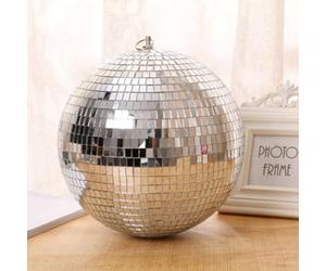 GOWENIC Mini Decorazione per Feste in Discoteca, Sfera a Specchio da Appendere, Gira e Riflette la Luce per Piste da Ballo a Tema, Motivi Emozionanti Come i Classici Anni '70 [Schiuma, Vetro] 4 Cm