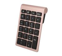 GOWENIC Mini Tastierino Numerico Bluetooth |Tastierino Numerico Wireless a 22 Tasti per Desktop Portatile da Ufficio (Oro rosa)